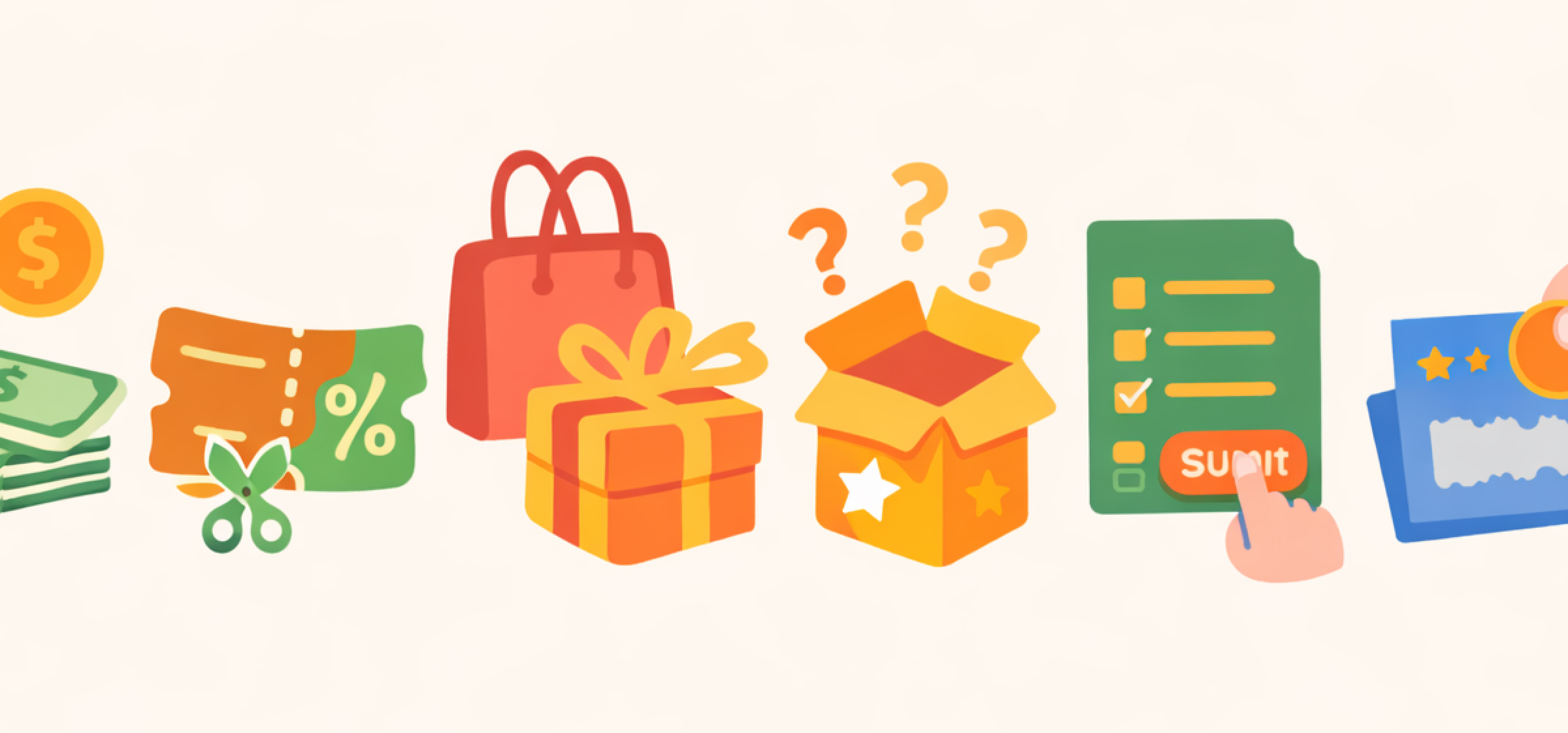 Types of consumer promotion campaigns including discounts, gifts, lucky draws, and submission-based contests.